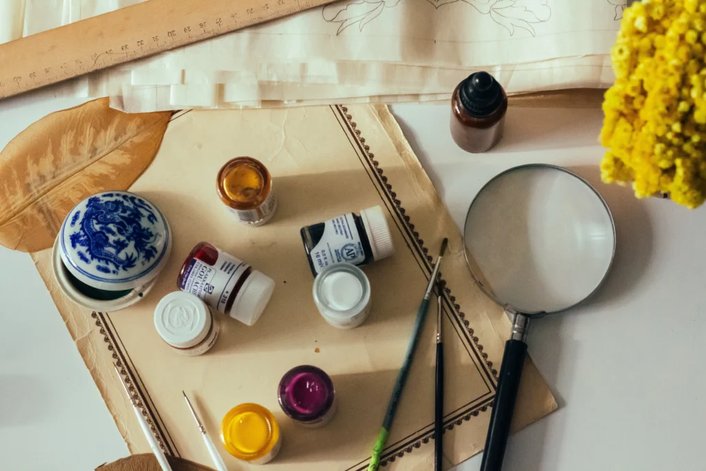 painting and creative hobbies for a slower and calmer routine